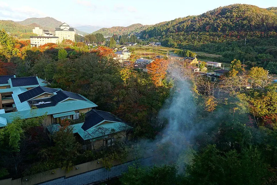 秋保温泉の温泉街（施設周辺の景観）