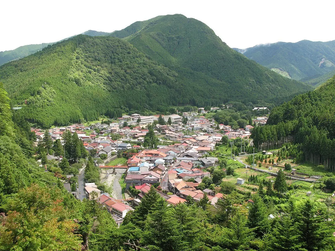 洞川温泉郷の町並み