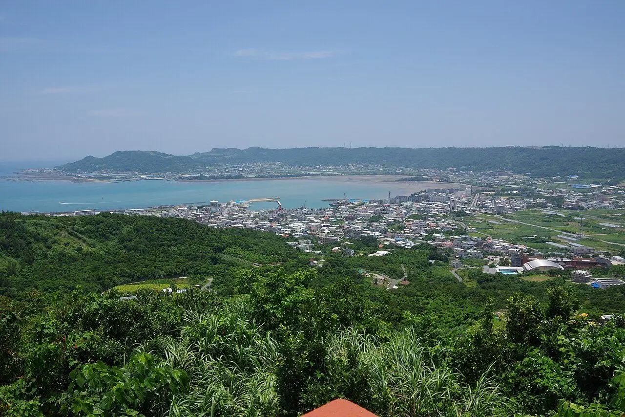 南城市佐敷の街並み（ユインチホテル南城周辺の地域）