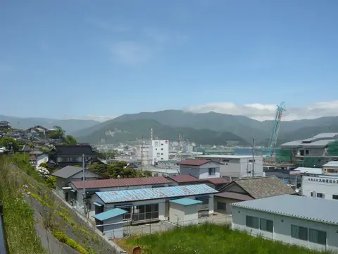 大船渡市街と港の風景（施設周辺の景観）