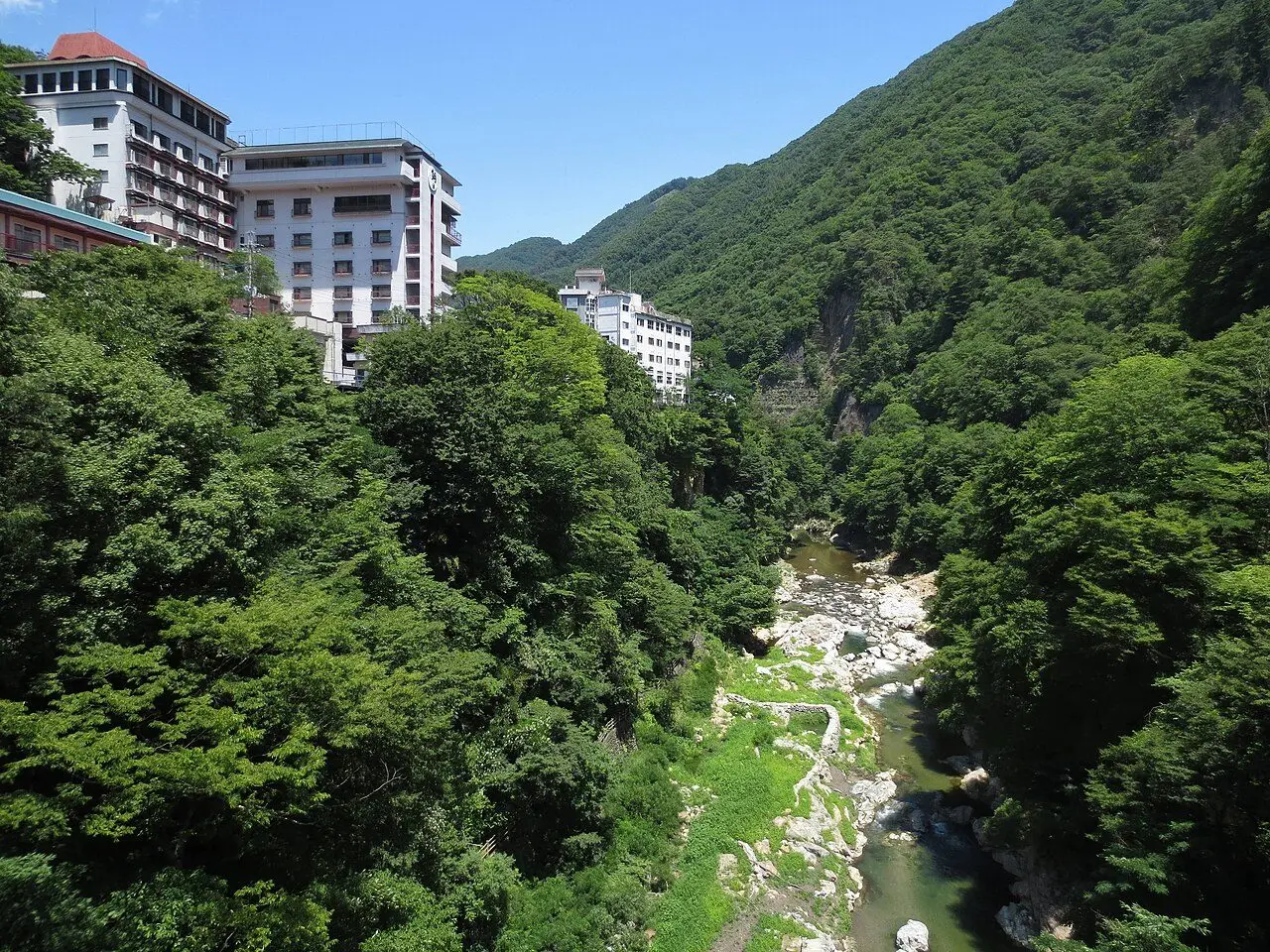 老神温泉 内楽橋からの眺め（施設周辺の風景）