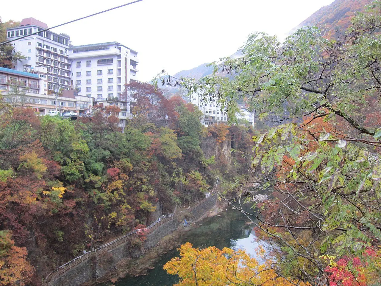 老神温泉 紅葉の風景（施設周辺の風景）